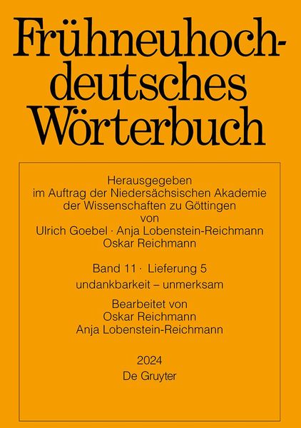 Produktbild: Fr&uuml;hneuhochdeutsches W&ouml;rterbuch / Fr&uuml;hneuhochdeutsches W&ouml;rterbuch. Band 11/Lieferung 5