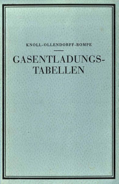 Produktbild: Gasentladungs- Tabellen