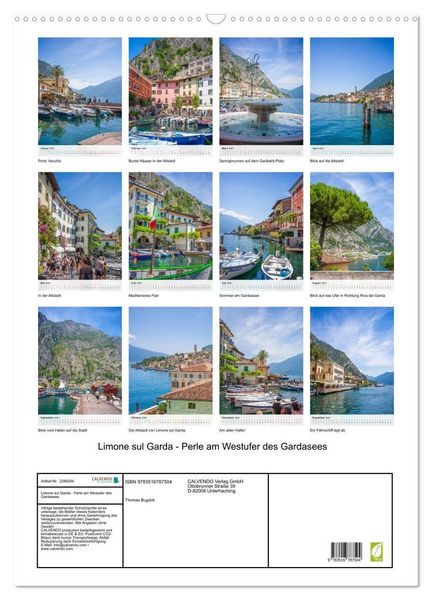 Produktbild: Limone sul Garda - Perle am Westufer des Gardasees (Wandkalender 2027 DIN A2 hoch), CALVENDO Monatskalender