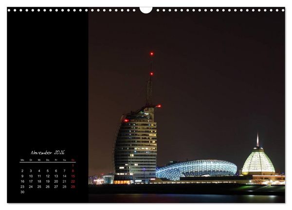 Produktbild: Bremerhaven Nights (Wandkalender 2026 DIN A3 quer), CALVENDO Monatskalender