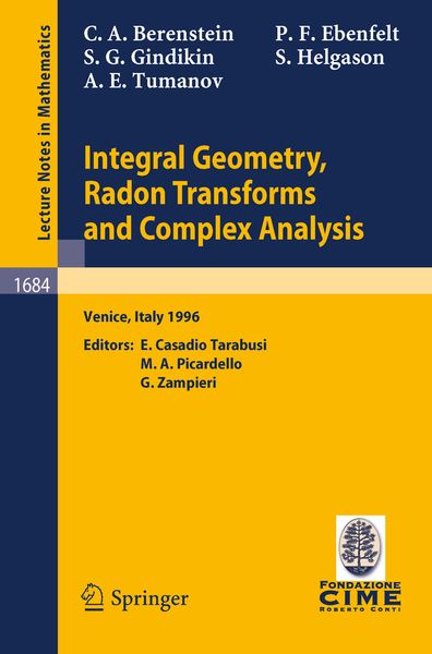 Produktbild: Integral Geometry, Radon Transforms and Complex Analysis