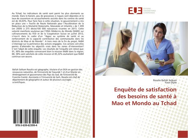 Produktbild: Enqu&ecirc;te de satisfaction des besoins de sant&eacute; &agrave; Mao et Mondo au Tchad
