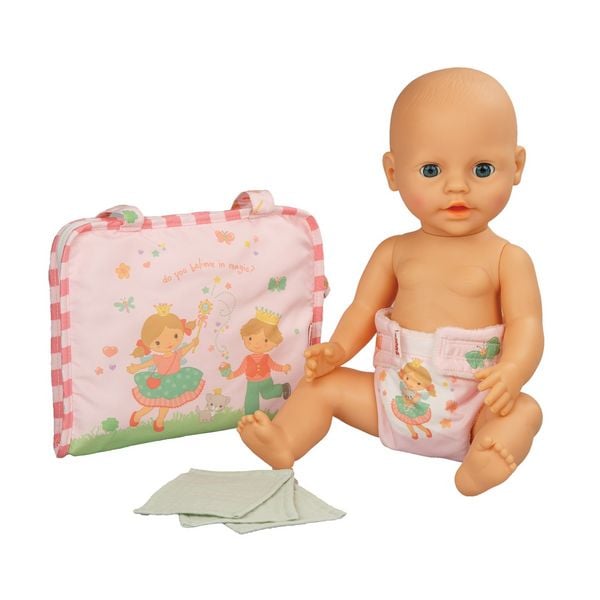 Produktbild: Puppen-Wickeltasche ''Prinzessin Emily'' mit Stoffwindel und 3 St&uuml;ck Mullt&uuml;che