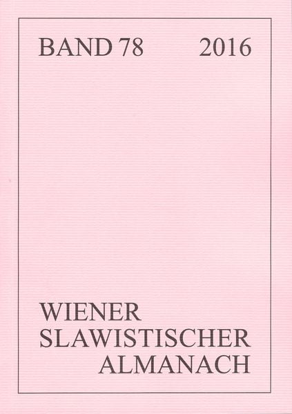 Produktbild: Wiener Slawistischer Almanach Band 78/2016
