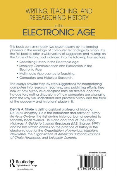 Produktbild: Writing, Teaching and Researching History in the Electronic Age