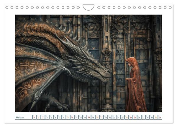 Produktbild: Drachenh&uuml;ter (Wandkalender 2026 DIN A4 quer), CALVENDO Monatskalender