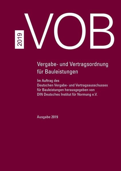 Produktbild: VOB Gesamtausgabe 2019