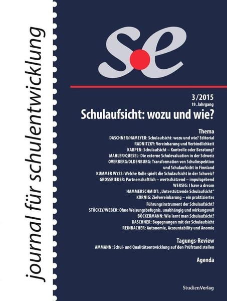 Produktbild: Journal f&uuml;r schulentwicklung 3/2015