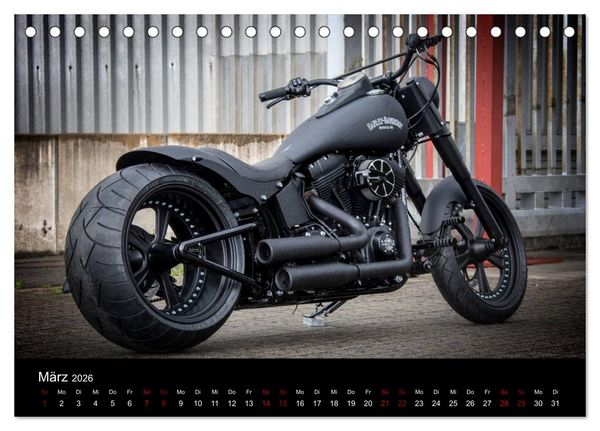 Produktbild: Exklusive Best of Fat Ass Custombike Edition, feinste Harleys mit fettem Hintern (Tischkalender 2026 DIN A5 quer), CALVENDO Monatskalender