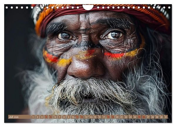 Produktbild: Aborigines - Farben des Outback (Wandkalender 2026 DIN A4 quer), CALVENDO Monatskalender