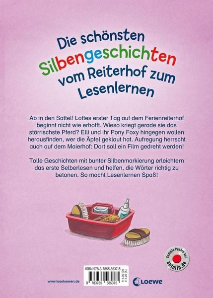 Produktbild: Lesel&ouml;wen - Das Original - Die sch&ouml;nsten Silbengeschichten vom Reiterhof zum Lesenlernen