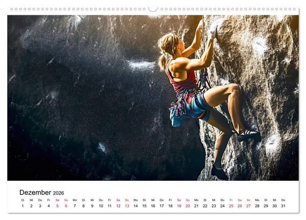 Produktbild: Klettern - die H&ouml;henangst &uuml;berwinden (hochwertiger Premium Wandkalender 2026 DIN A2 quer), Kunstdruck in Hochglanz