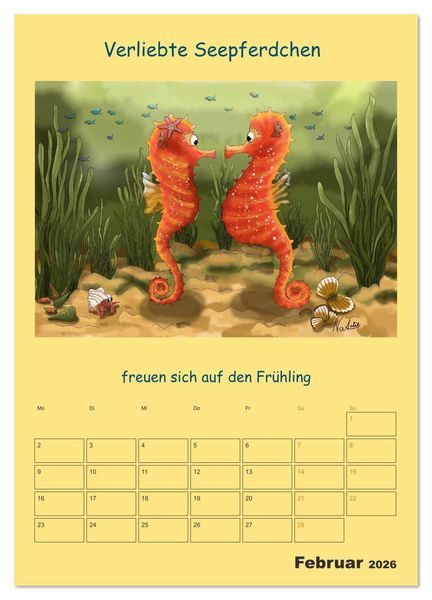 Produktbild: Wasserbewohner (Wandkalender 2026 DIN A2 hoch), CALVENDO Monatskalender