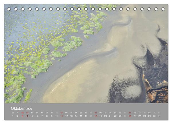 Produktbild: Naturkunst - Luftbilder (Tischkalender 2026 DIN A5 quer), CALVENDO Monatskalender