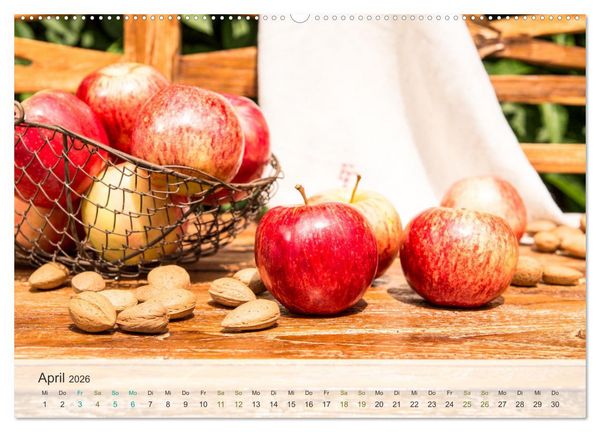 Produktbild: ApfelZEIT - Nat&uuml;rlich k&ouml;stlich (hochwertiger Premium Wandkalender 2026 DIN A2 quer), Kunstdruck in Hochglanz