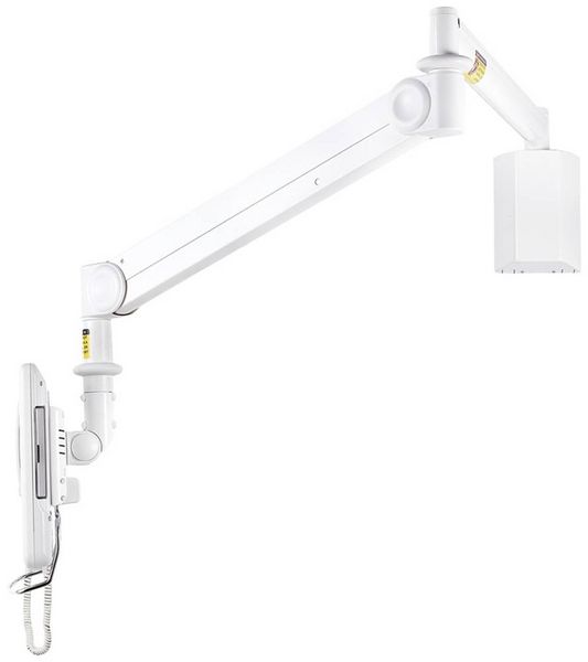 Produktbild: Neomounts FPMA-HAW100 Medical Monitor-Wandhalterung 1 Display(s) 25,4 cm (10") - 61 cm (24") Wei&szlig; H&ouml;henverstellbar, Neigbar, Schwenkbar, Ausziehbar