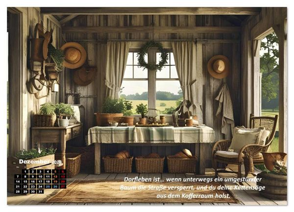 Produktbild: Cottage und Landleben (Wandkalender 2026 DIN A2 quer), CALVENDO Monatskalender