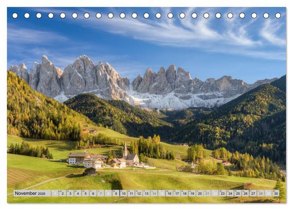 Produktbild: Wundersch&ouml;ne Dolomiten (Tischkalender 2026 DIN A5 quer), CALVENDO Monatskalender