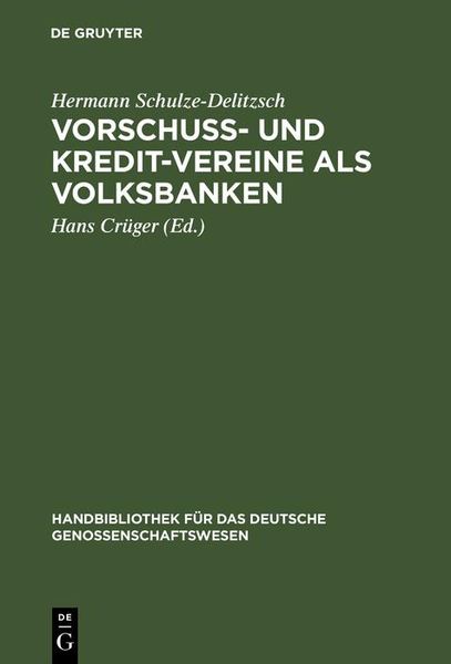 Produktbild: Vorschuss- und Kredit-Vereine als Volksbanken