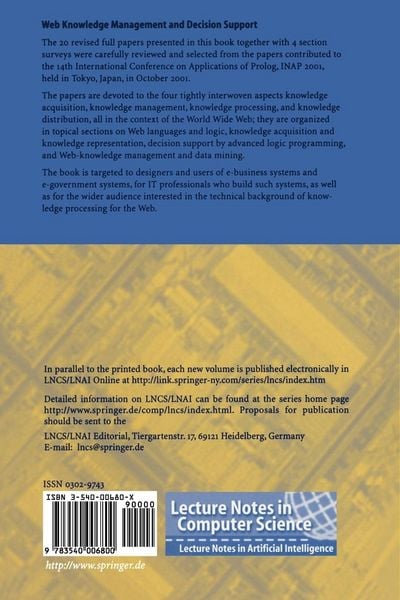 Produktbild: Web Knowledge Management and Decision Support