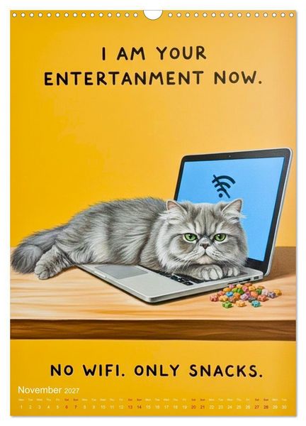 Produktbild: CATitude A YEAR OF CAT LIFE (Wall Calendar 2027 DIN A3 portrait), CALVENDO 12 Month Wall Calendar
