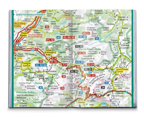 Produktbild: KOMPASS Wanderführer Grödental, Villnößtal, Seiser Alm, Herausragende Dolomiten, 55 Touren mit Extra-Tourenkarte