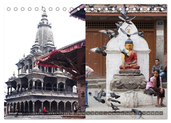 Produktbild: NEPAL Bhaktapur Kathmandu (Tischkalender 2026 DIN A5 quer), CALVENDO Monatskalender