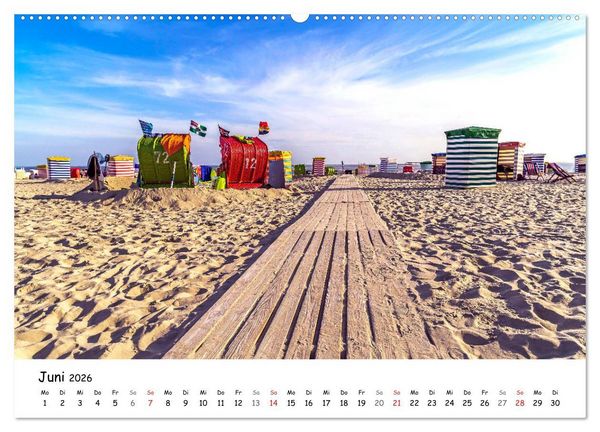 Produktbild: Borkum, bezaubernde Nordseeinsel (hochwertiger Premium Wandkalender 2026 DIN A2 quer), Kunstdruck in Hochglanz