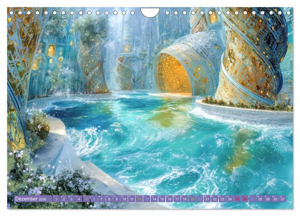 Produktbild: Surreale wunderliche Landschaften - Kreativwerke (Wandkalender 2026 DIN A4 quer), CALVENDO Monatskalender