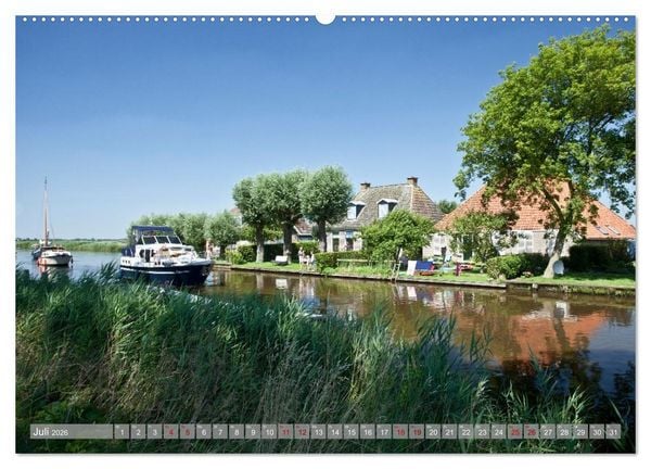 Produktbild: Hausbooturlaub Niederlande - Friesland und Groningen (Wandkalender 2026 DIN A2 quer), CALVENDO Monatskalender