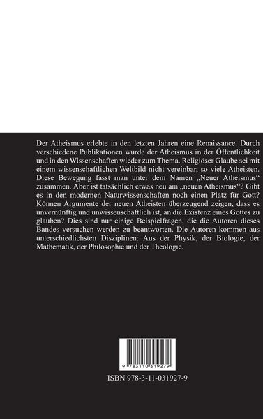 Produktbild: Neuer Atheismus wissenschaftlich betrachtet