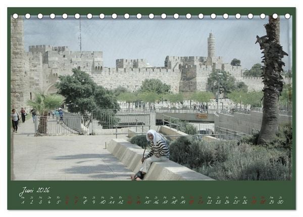 Produktbild: Unterwegs in Jerusalem (Tischkalender 2026 DIN A5 quer), CALVENDO Monatskalender