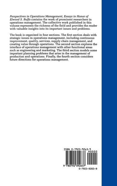 Produktbild: Perspectives in Operations Management