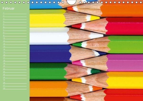 Produktbild: Die bunte Welt der Stifte - Geburtstagskalender (Wandkalender immerw&auml;hrend DIN A4 quer)