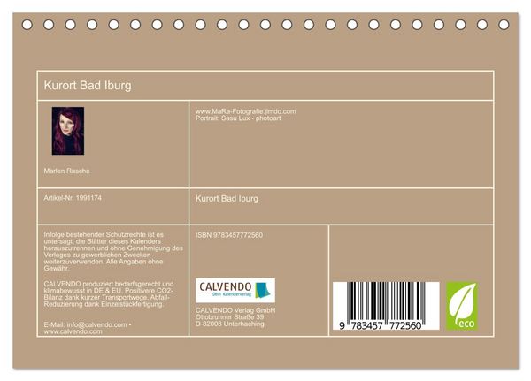 Produktbild: Kurort Bad Iburg (Tischkalender 2026 DIN A5 quer), CALVENDO Monatskalender