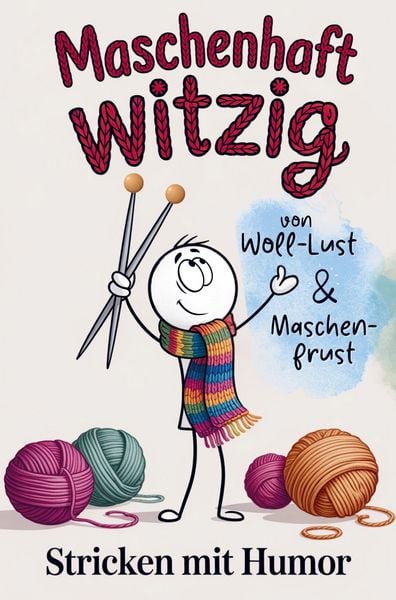 Produktbild: Maschenhaft witzig: von Woll-Lust & Maschenfrust | Stricken mit Humor | lustiges Geschenk f&uuml;r Strickfans