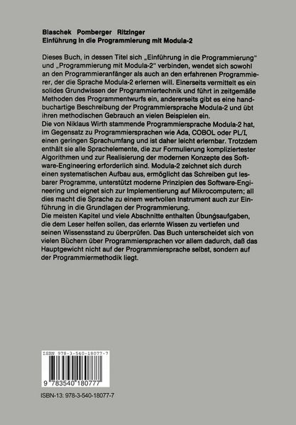 Produktbild: Einf&uuml;hrung in die Programmierung mit Modula-2