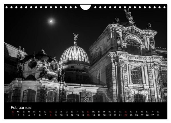 Produktbild: Dresden - Elbflorenz bei Nacht (Wandkalender 2026 DIN A4 quer), CALVENDO Monatskalender
