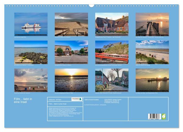 Produktbild: F&ouml;hr... liebt in eine Insel (Wandkalender 2026 DIN A2 quer), CALVENDO Monatskalender