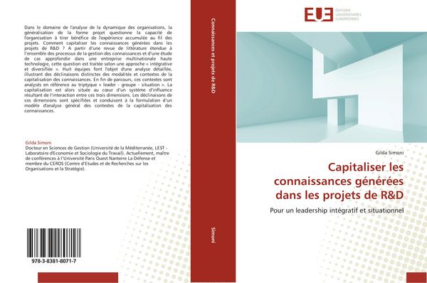 Produktbild: Capitaliser les connaissances g&eacute;n&eacute;r&eacute;es dans les projets de R&D