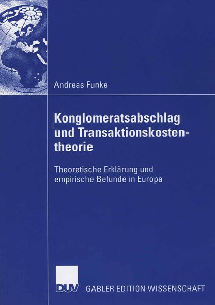 Produktbild: Konglomeratsabschlag undTransaktionskostentheorie