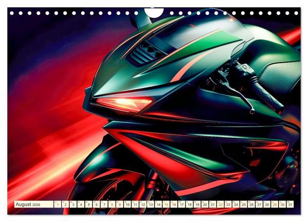 Produktbild: Blickpunkt Motorrad Sch&ouml;nheit im Design (Wandkalender 2026 DIN A4 quer), CALVENDO Monatskalender