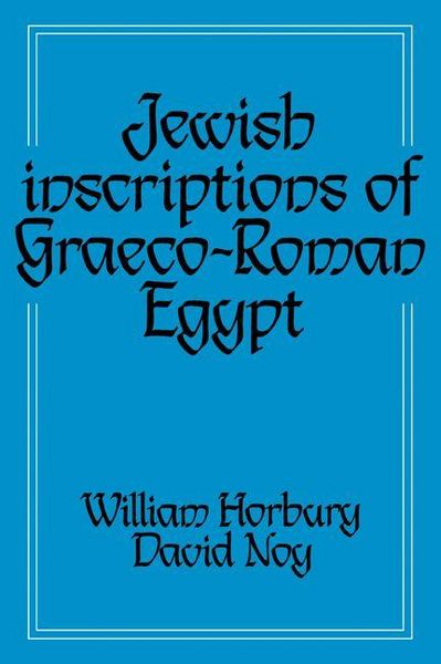 Produktbild: Jewish Inscriptions of Graeco-Roman Egypt
