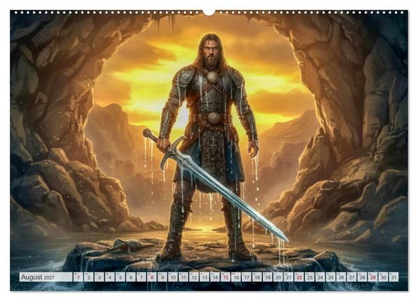 Produktbild: Beowulf &ndash; Die Saga des Drachenbezwingers (Wandkalender 2027 DIN A2 quer), CALVENDO Monatskalender
