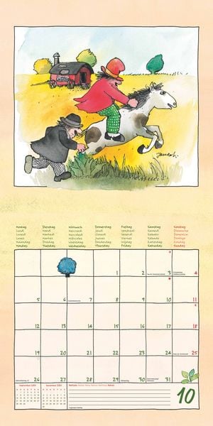 Produktbild: Janosch 2026 - Broschürenkalender 30x30 cm (30x60 geöffnet) - Kalender mit Platz für Notizen - inkl. Poster - Bildkalender - Wandplaner - Wandkalender