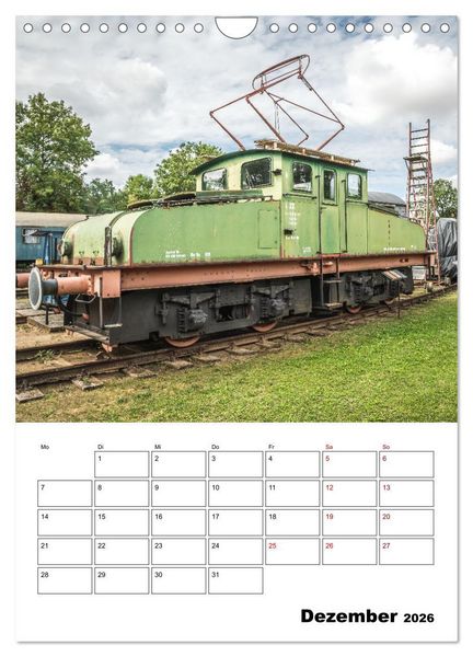 Produktbild: Klein- und Privatbahn Museum Gramzow (Wandkalender 2026 DIN A4 hoch), CALVENDO Monatskalender