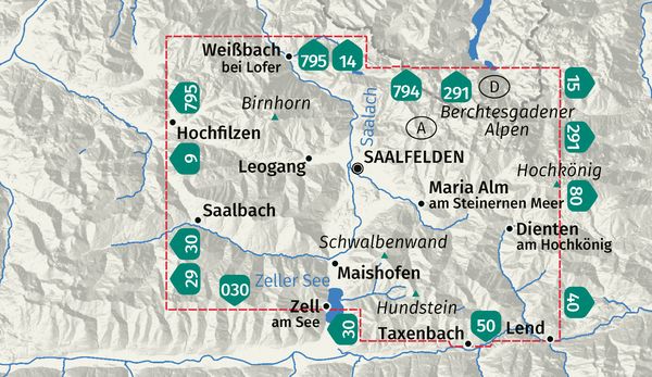 Produktbild: KOMPASS Wanderkarte 083 Saalfelden, Leogang, Maria Alm, Dienten am Hochk&ouml;nig 1:25.000