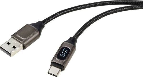 Renkforce USB-Kabel USB 2.0 USB-A Stecker, USB-C Stecker 1.00 m Silber (metallic) RF-6249616