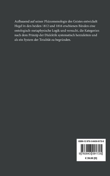 Produktbild: Wissenschaft der Logik