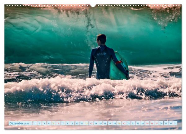 Produktbild: Surfen - Wasser, Wind und coole Typen (hochwertiger Premium Wandkalender 2026 DIN A2 quer), Kunstdruck in Hochglanz
